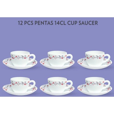 12N 14CL Cup Saucer Assorted