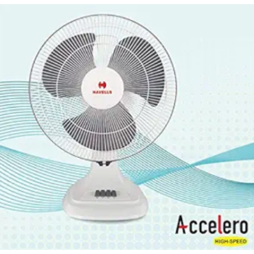 400 MM ACCELERO HS WHT GRY TABLE FAN