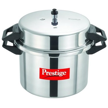 Prestige Popular Aluminium Outer Lid Pressure Cooker, 20 litres, Silver, 20 Liter