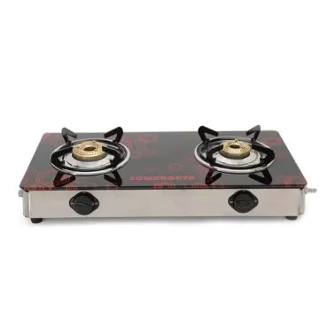 Compact 2 Burner Glass Top Gas Stove